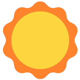 ☀️ Soleil Emoji par Microsoft