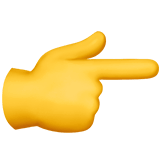 👉 Main Avec Index Pointant À Droite Emoji par Apple