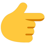 👉 Main Avec Index Pointant À Droite Emoji par Microsoft