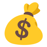 💰 Sac Plein D’argent Emoji par Google