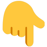 👇 Main Avec Index Pointant Vers Le Bas Emoji par Microsoft